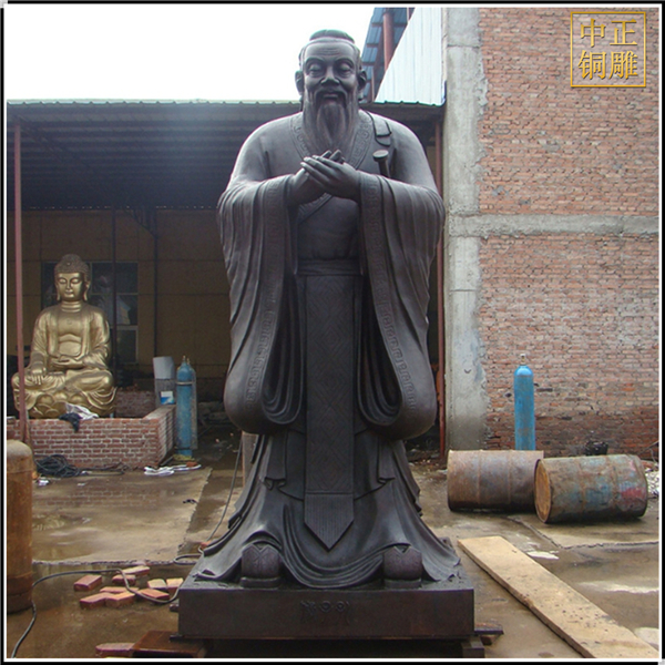 仿青銅孔子雕塑